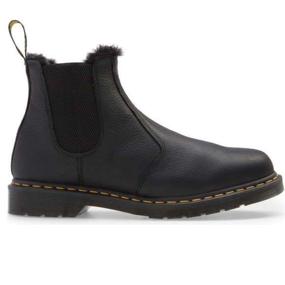 Dr. Martens Faux fur lined ambassador boots in black New in Box